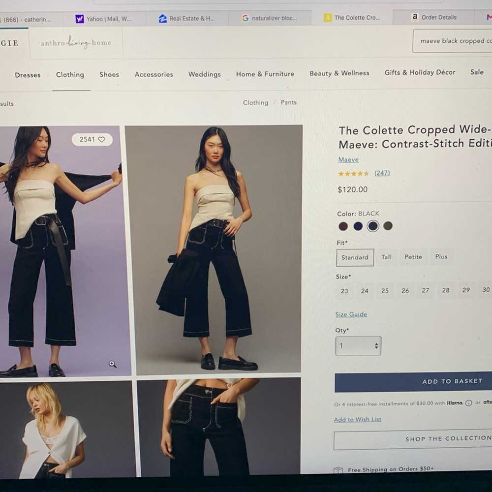 Colette cropped wide leg pants by Maeve